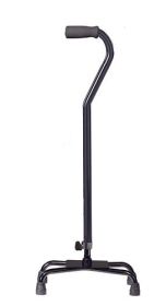 Quad Cane-Small Base Black with Foam Grip