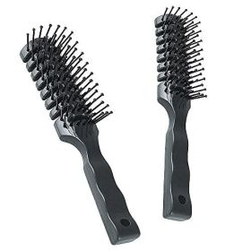 Black Vent Hairbrush 8'; Hard Bristle Brush for Hair Pack of 12; Plastic Hair Brushes for Women and Men; Hair Brush for Thick Hair; Brushes for Hair w