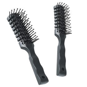 Gray Vent Hairbrush 8'; Hard Bristle Brush for Hair Pack of 12; Plastic Hair Brushes for Women and Men; Hair Brush for Thick Hair; Brushes for Hair wi