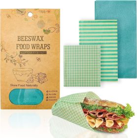 Reusable Beeswax Wrap Small, Medium, Large. 3 pack Teal Beeswax Wraps for Food Storage. Natural Cotton and Bees Wax Wraps Reusable. Sustainable Washab