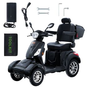 VEVOR Heavy Duty 4-Wheel Mobility Scooters for Seniors & Adults 500lbs Capacity - 31 Miles 3-Speed Long Range, 800W All Terrain Electric Recreational