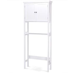 Collette Toilet Storage Space Saver Towel Rack Shelf