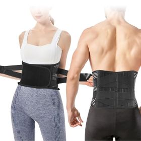 Back Support Brace Breathable Mesh Lumbar Support Belt Adjustable Lower Back Brace with Stays and Springs for Pain Relief for Men Women