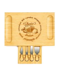 Kitchen Natural Bamboo Cutting Board Bamboo Cheese Board Set