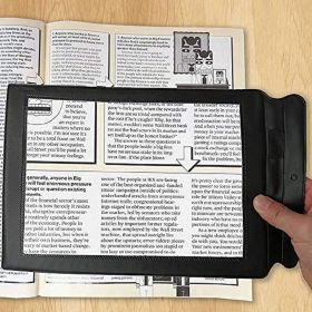 3X Large Page Magnifying Glass for Reading, Full-Page Viewing Area Magnifier