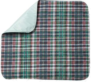 Pack of 12 Reusable Underpads 36 x 48. Washable Incontinence Bed Underpads. Bold Colors and Plaid Pattern. Polyester