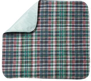 Pack of 12 Reusable Underpads 18 x 24. Washable Incontinence Bed Underpads. Bold Colors and Plaid Pattern. Polyester