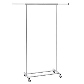 VEVOR Clothes Rack with Wheels, Heavy Duty Clothing Garment Rack with Hanging Rod and Bottom Storage Area, Adjustable Length Clothing Rack