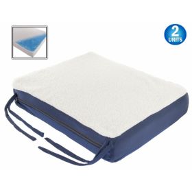 Gel Memory Foam Seat Cushion with Chair Ties - Orthopedic Seat Pad for Office;  Car;  Truck;  and Wheelchair - Cooling Comfort;  Portable;  Pressure R